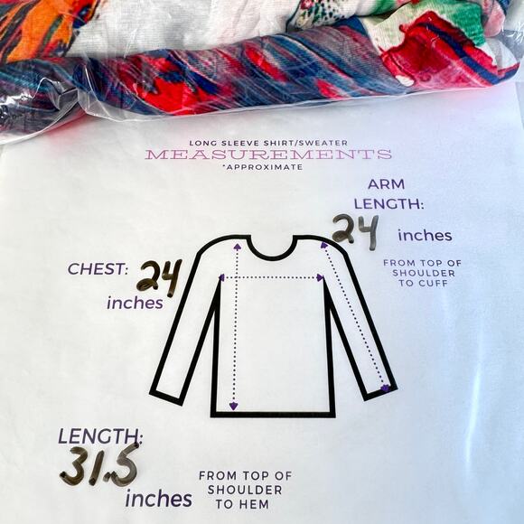 Parsley & Sage Womens Button Blouse Tunic Top Size XL Artsy Watercolor Flowy - Picture 7 of 7